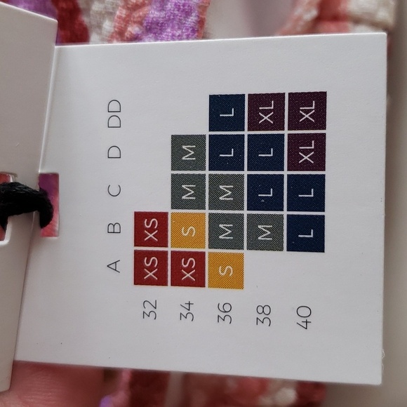 Shade & Shore Bandeau Pink Multi Stripe Convertible Bikini Top Size L (12-14) # - Picture 10 of 10